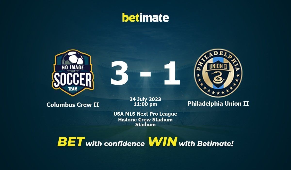 Columbus Crew II vs Philadelphia Union II Prediction, Odds & Betting