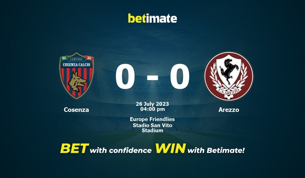 Cosenza vs Arezzo Prediction Odds Betting Tips 07 26 2023