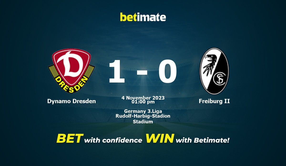 Dynamo Dresden vs Freiburg II Prediction, Odds & Betting Tips 11/04/2023