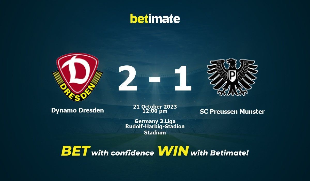 Dresden vs Preusen Prediction and Picks today 21 October 2023 Football