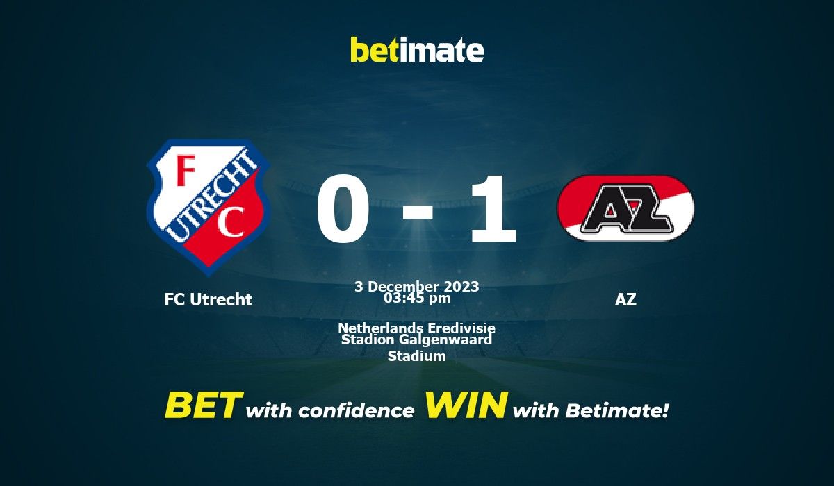 FC Utrecht vs AZ Prediction, Odds & Betting Tips 12/03/2023
