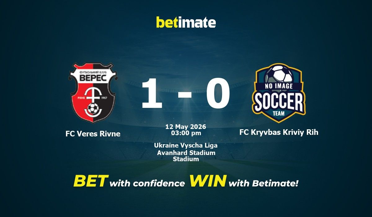 Veres Rivne Fc FC Veres Rivne vs FC Kryvbas Kriviy Rih Prediction, Odds & Betting Tips ...
