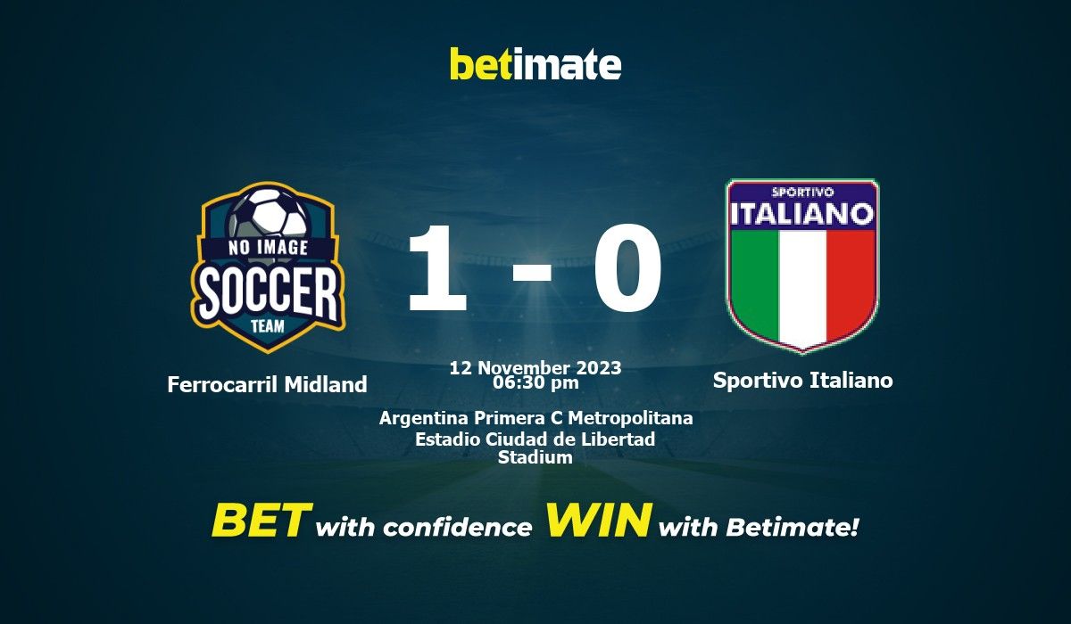 Ferrocarril Midland vs Sportivo Italiano Prediction, Odds