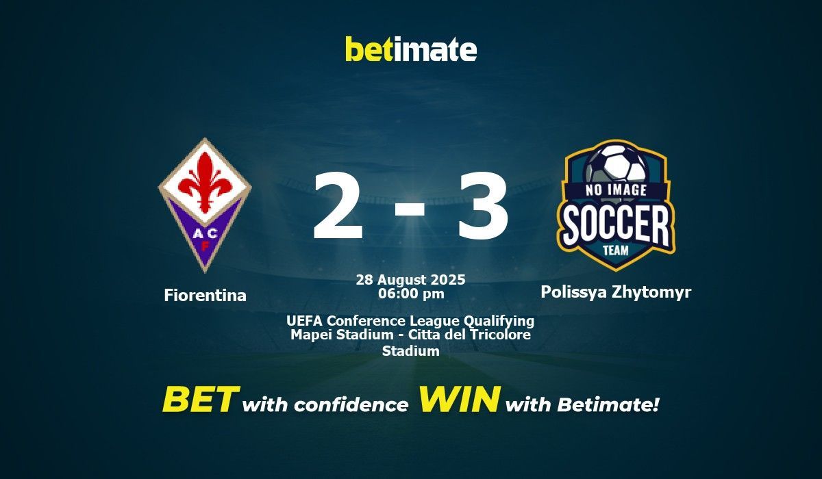 Fiorentina vs Polissya Zhytomyr Prediction, Odds & Betting Tips 08/28/2025