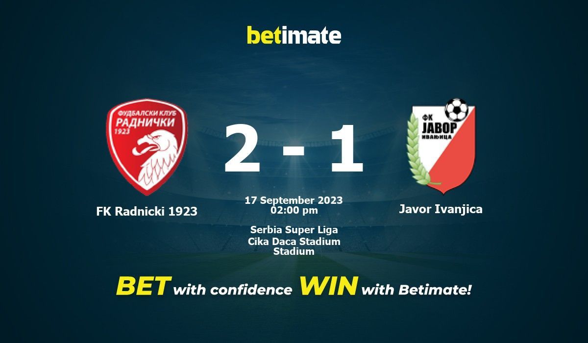 Radnicki 1923 vs Javor Ivanjica » Predictions, Odds + Live Streams