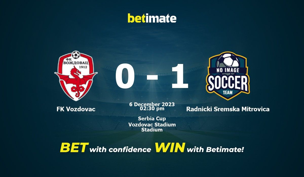 FK Radnik Surdulica vs Vozdovac - live score, predicted lineups and H2H  stats.