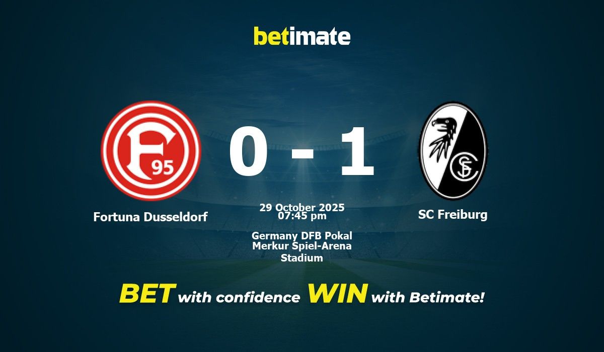 Fortuna Dusseldorf vs SC Freiburg Prediction, Odds & Betting Tips 10/29 ...