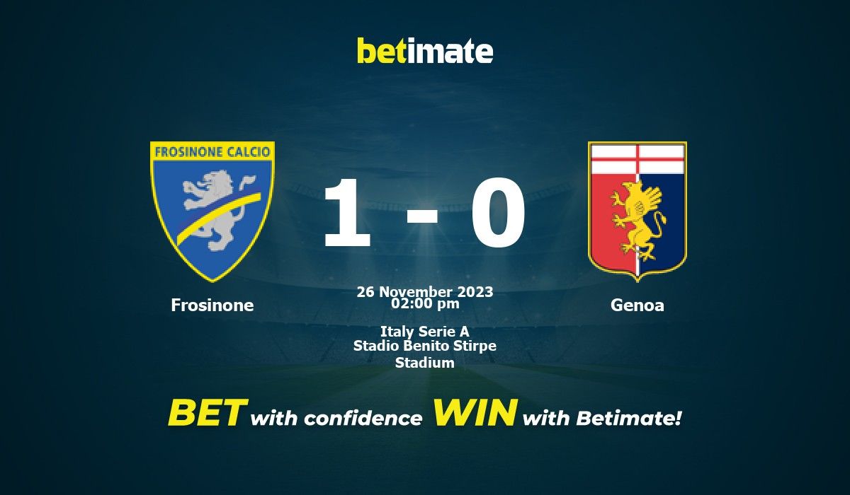 Frosinone v Genoa CFC Tickets, 26 Nov 2023, Stadio Benito Stirpe