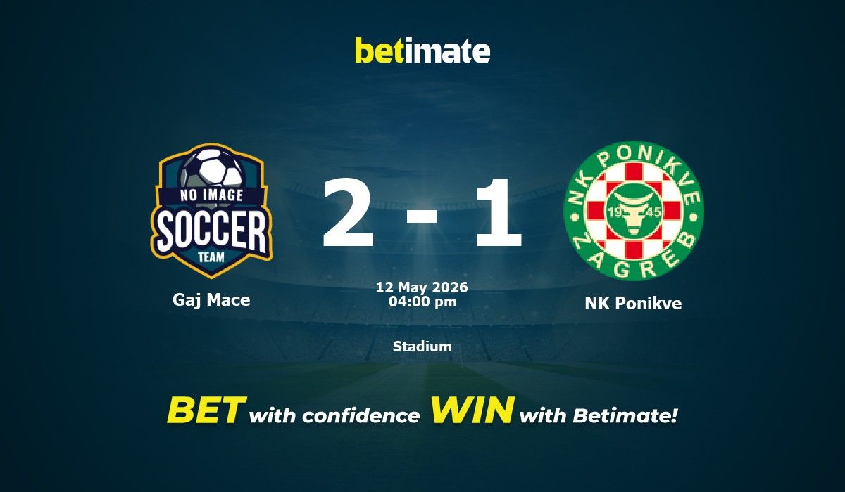 Mace Bookmakers Gaj Mace vs NK Ponikve Prediction, Odds & Betting Tips 05/12/2026