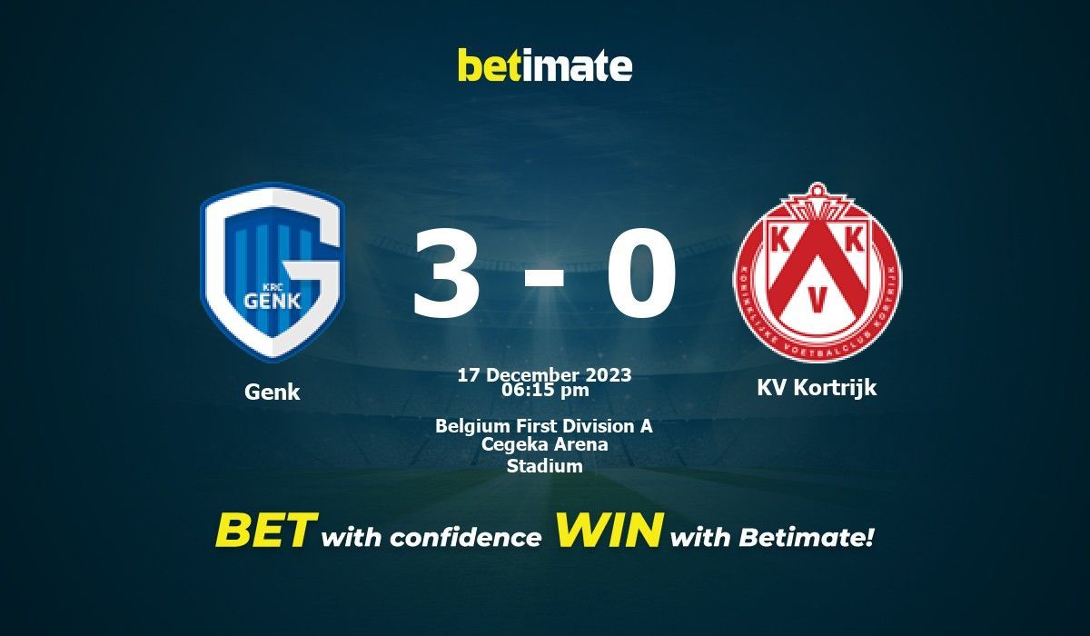 KRC Genk vs Kortrijk Prediction and Betting Tips