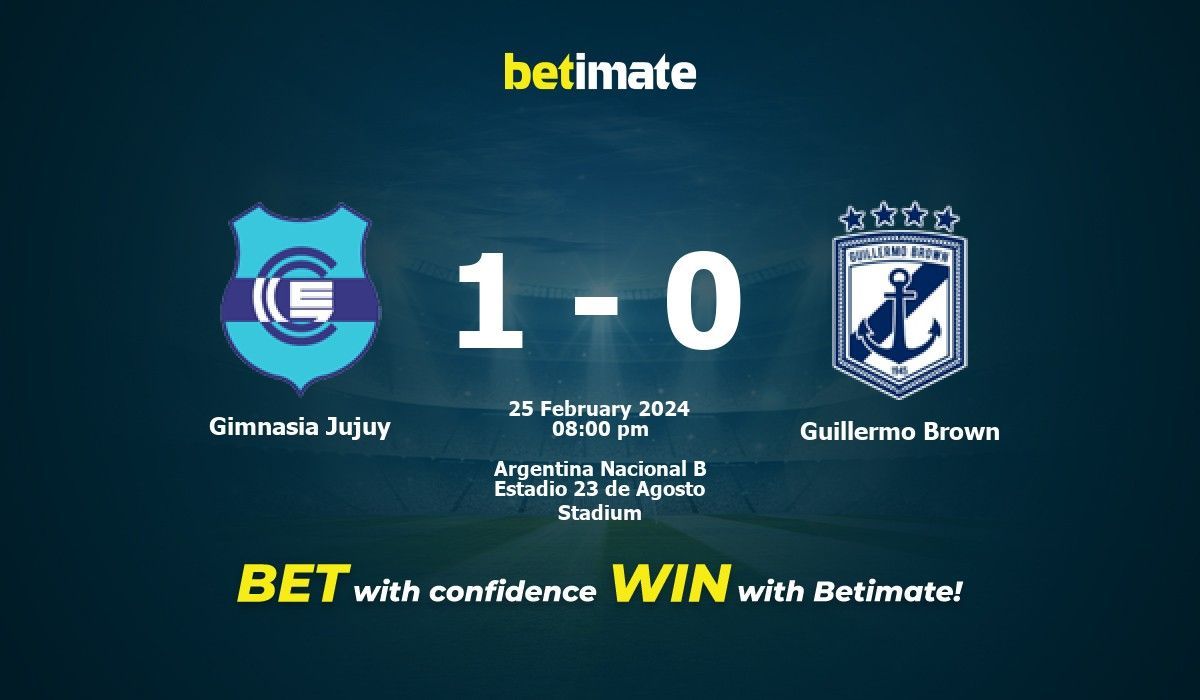 Gimnasia Jujuy vs Guillermo Brown Prediction Odds Betting Tips