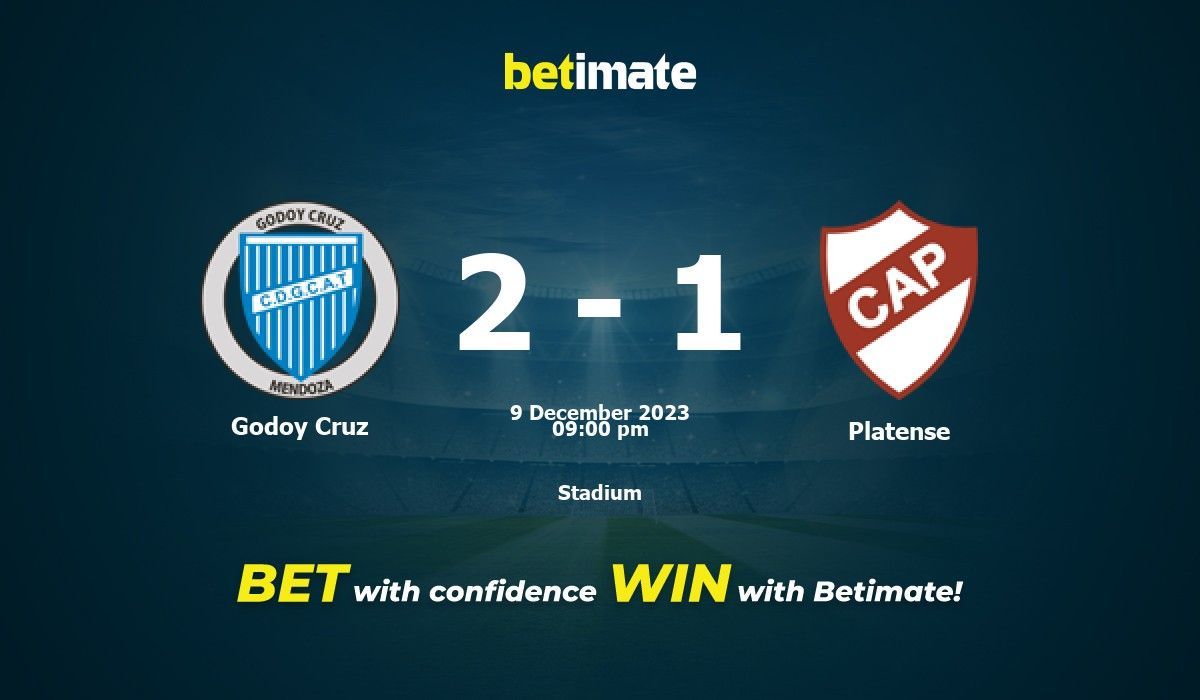 Godoy Cruz vs Platense live score, H2H and lineups