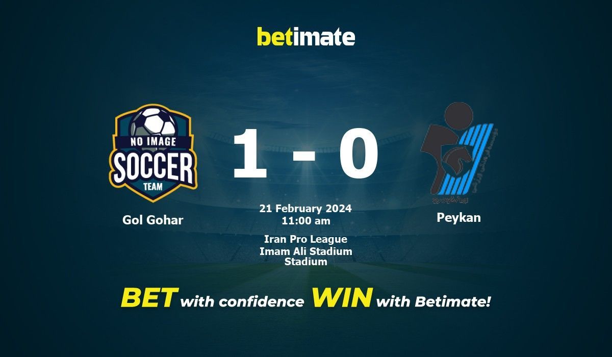 Gol Gohar vs Peykan Prediction Odds Betting Tips 02 21 2024