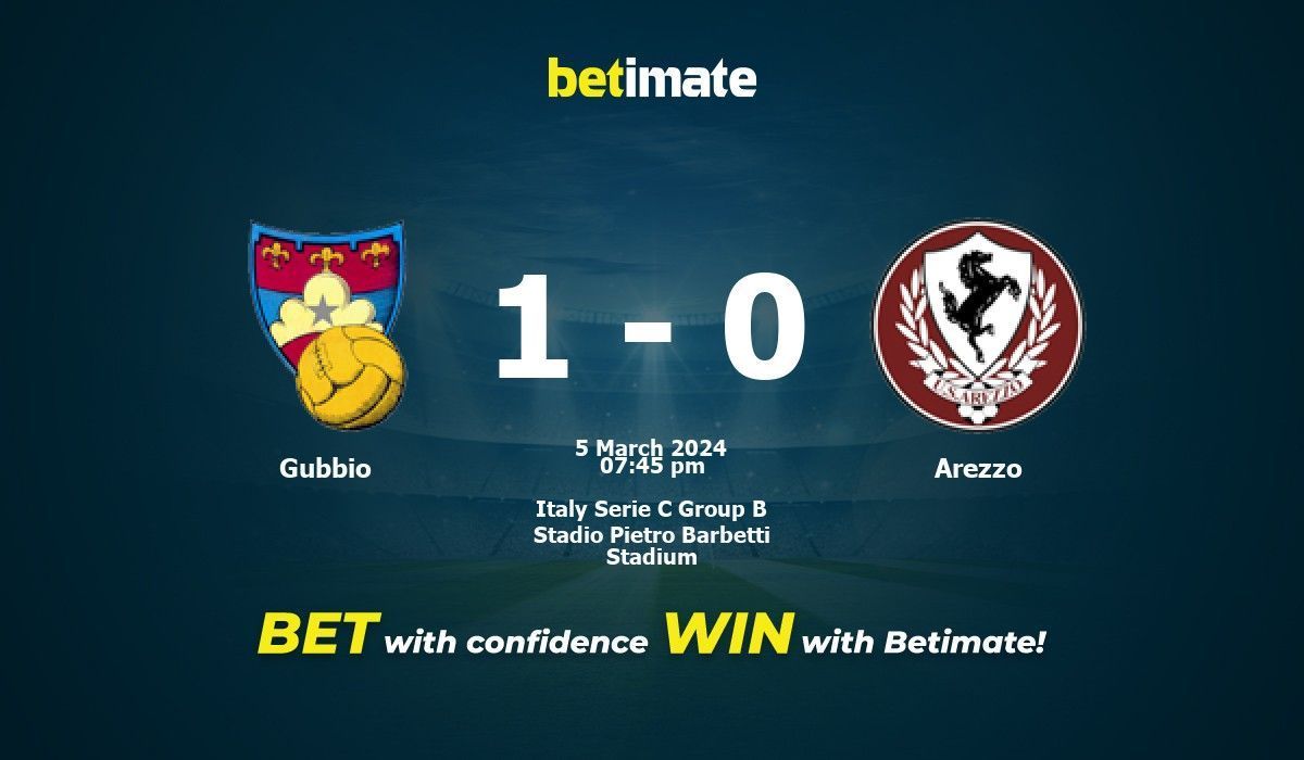 Gubbio vs Arezzo Prediction Odds Betting Tips 03 05 2024