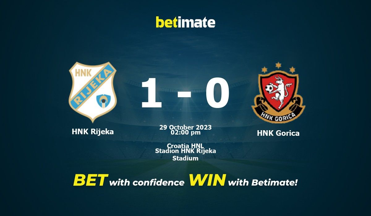 HNK Rijeka vs HNK Gorica Prediction, Odds & Betting Tips 10/29/2023