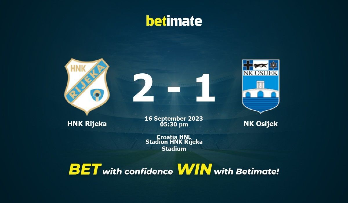 HNK Rijeka vs NK Osijek Predictions - 16/09/2023