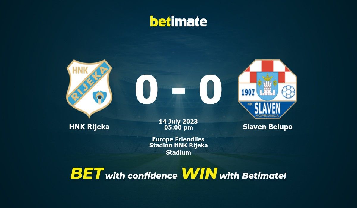 HNK Rijeka vs Slaven Belupo Predictions  Expert Betting Tips & Stats 14  Jul 2023