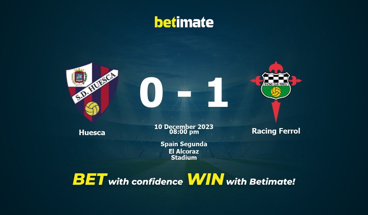 Huesca 1-0 Racing Ferrol: results, summary and goals