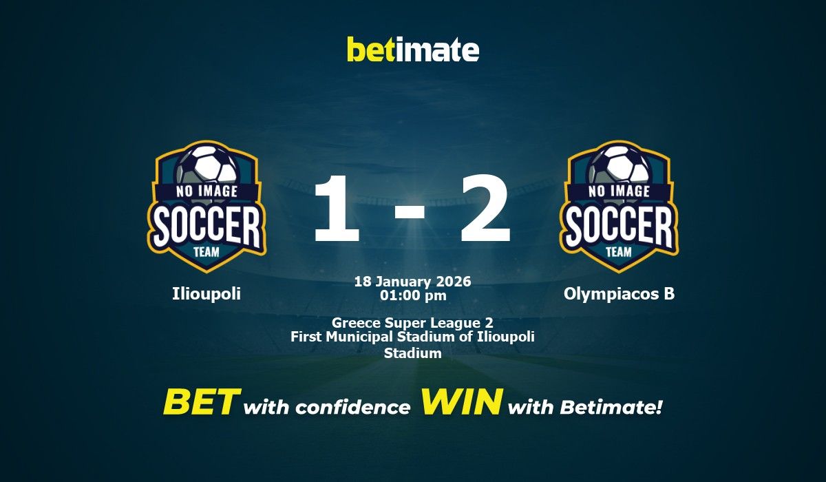 Ilioupoli vs Olympiacos B Prediction, Odds & Betting Tips 01/18/2026