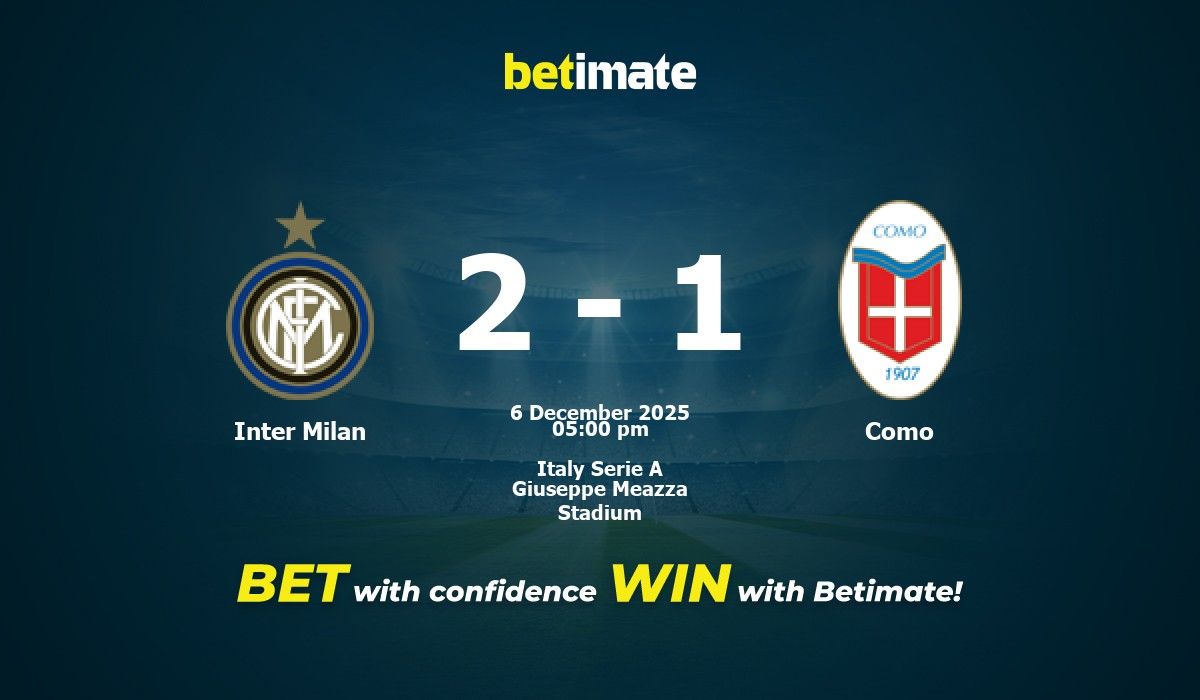 Inter Milan vs Como Prediction, Odds & Betting Tips 12/06/2025