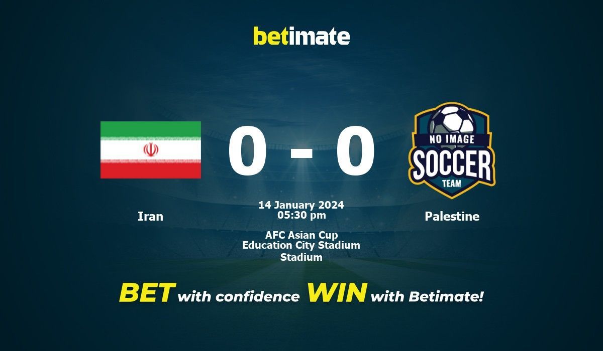 Iran vs Palestine Prediction, Odds & Betting Tips 01/14/2024