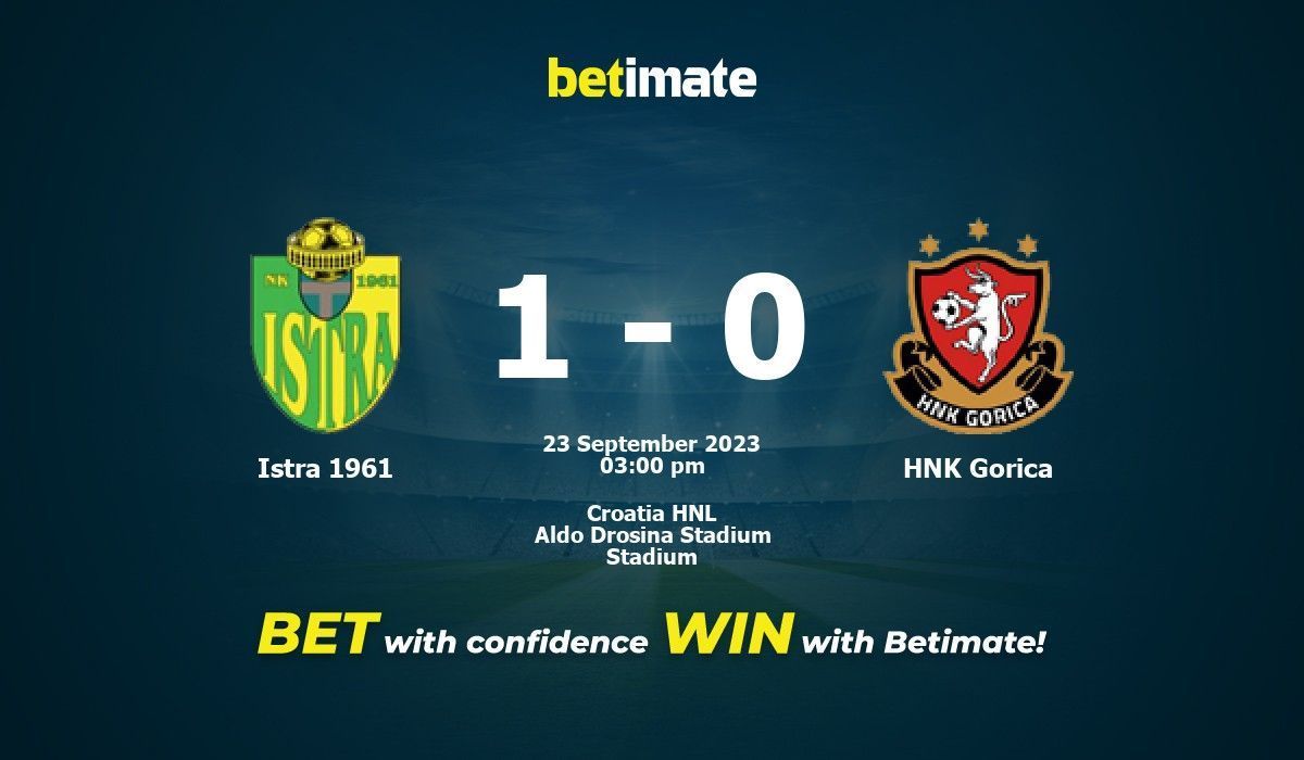 HNK Gorica vs NK Istra 1961 - live score, predicted lineups and