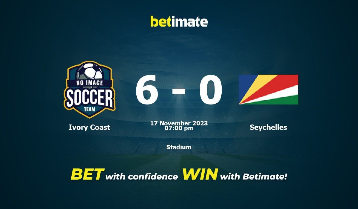 Ivory Coast vs Seychelles Prediction, Odds & Betting Tips 11/17/2023