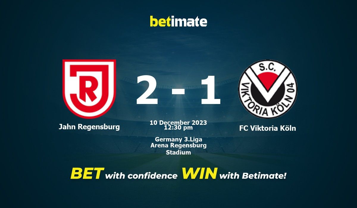 Jahn Regensburg vs FC Viktoria Köln Prediction, Odds & Betting Tips  12/10/2023