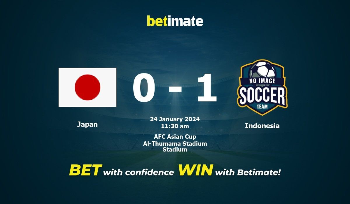 Japan vs Indonesia Prediction, Odds & Betting Tips 01/24/2024
