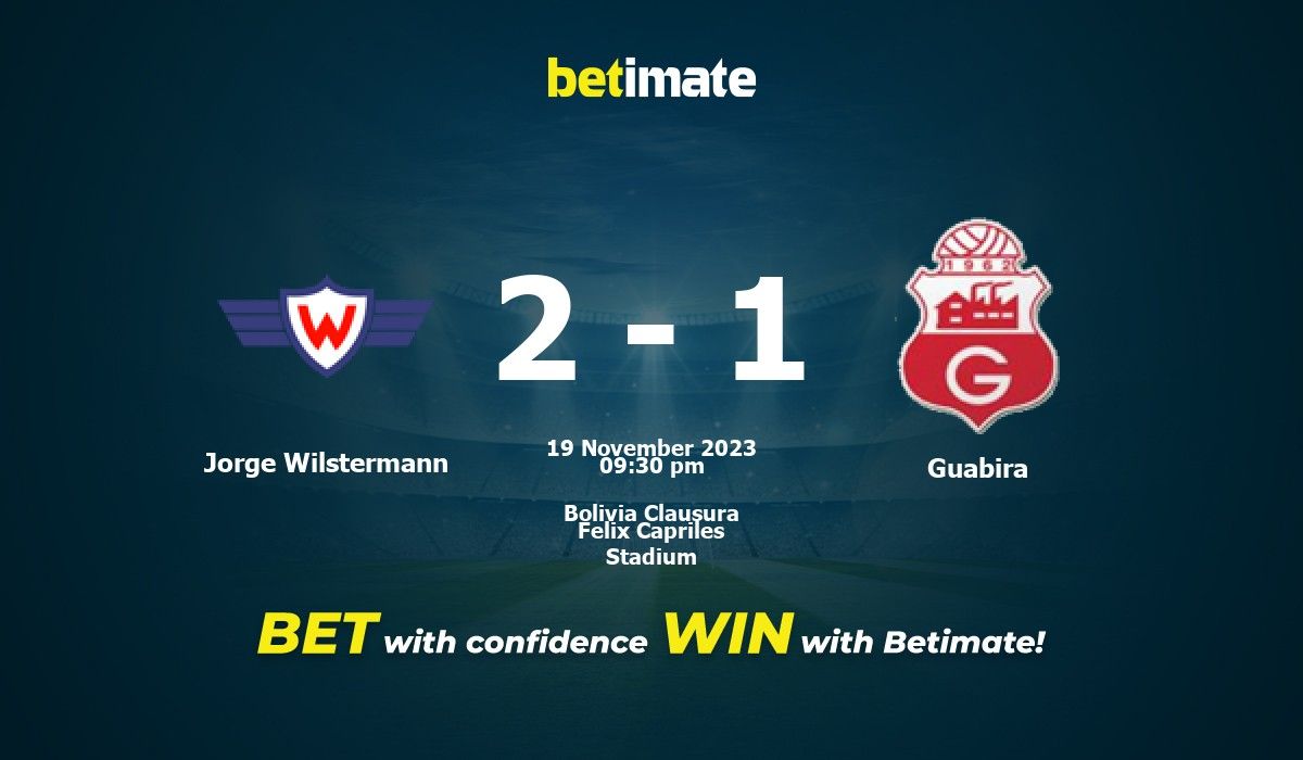 Jorge Wilstermann vs Guabira Prediction, Odds & Betting Tips 11/19