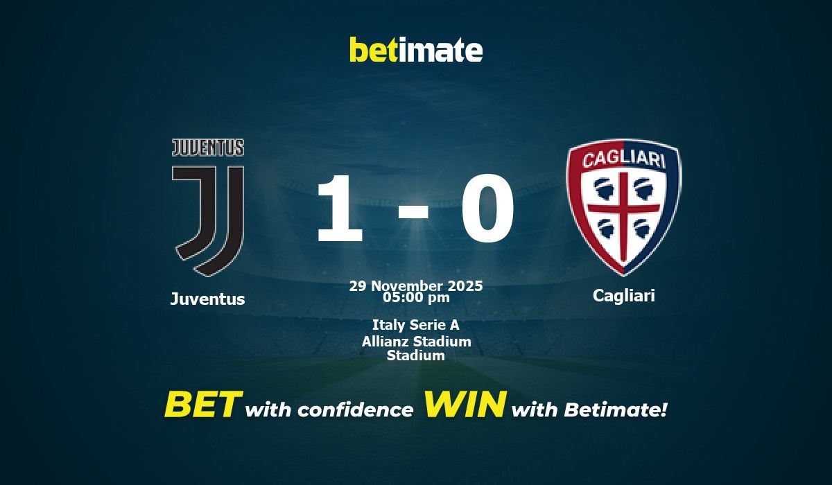 Juventus vs Cagliari Prediction, Odds & Betting Tips 11/29/2025