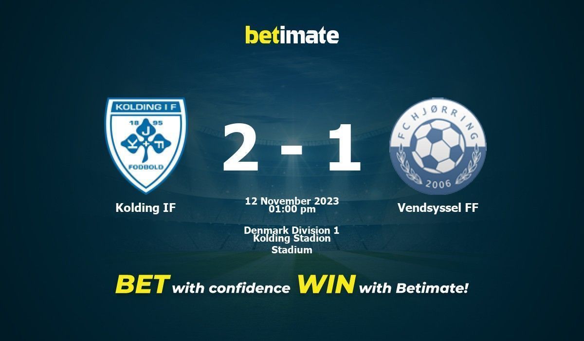 Kolding IF vs Vendsyssel FF Prediction, Odds & Betting Tips 11/12/2023