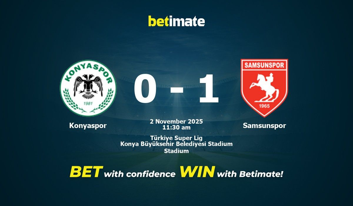Konyaspor vs Samsunspor Prediction, Odds & Betting Tips 11/02/2025