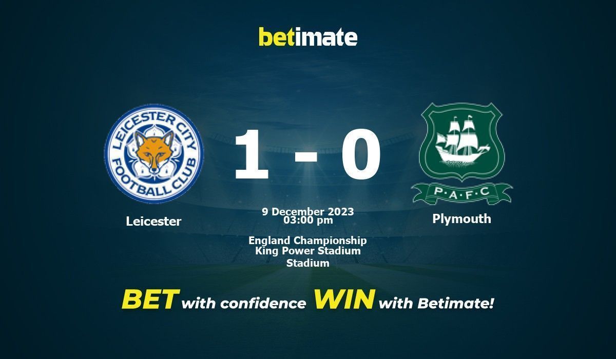 Leicester vs Plymouth Prediction, Odds & Betting Tips 12/09/2023