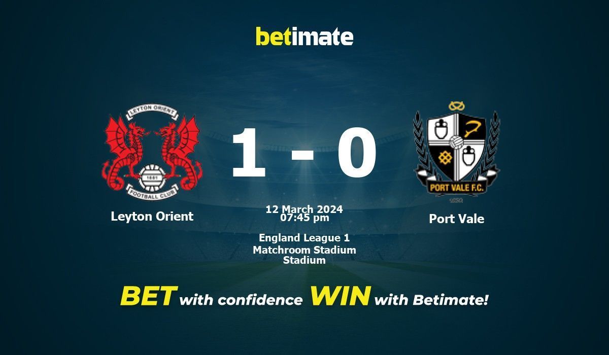 Leyton Orient vs Port Vale Prediction Odds Betting Tips 03 12 2024