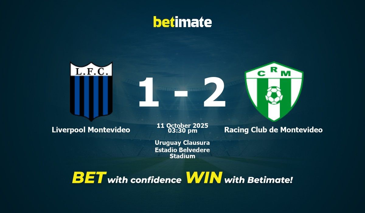 Liverpool Montevideo vs Racing Club de Montevideo Prediction, Odds