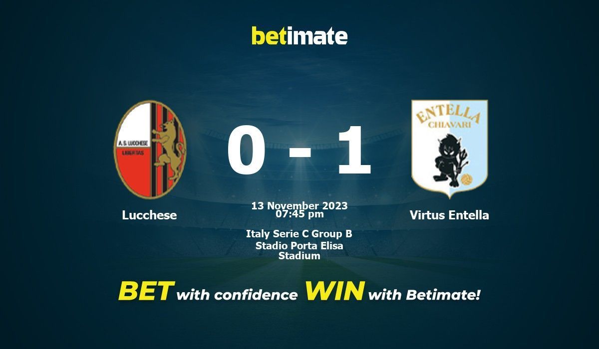 Lucchese vs Virtus Entella Prediction Odds Betting Tips 11 13 2023