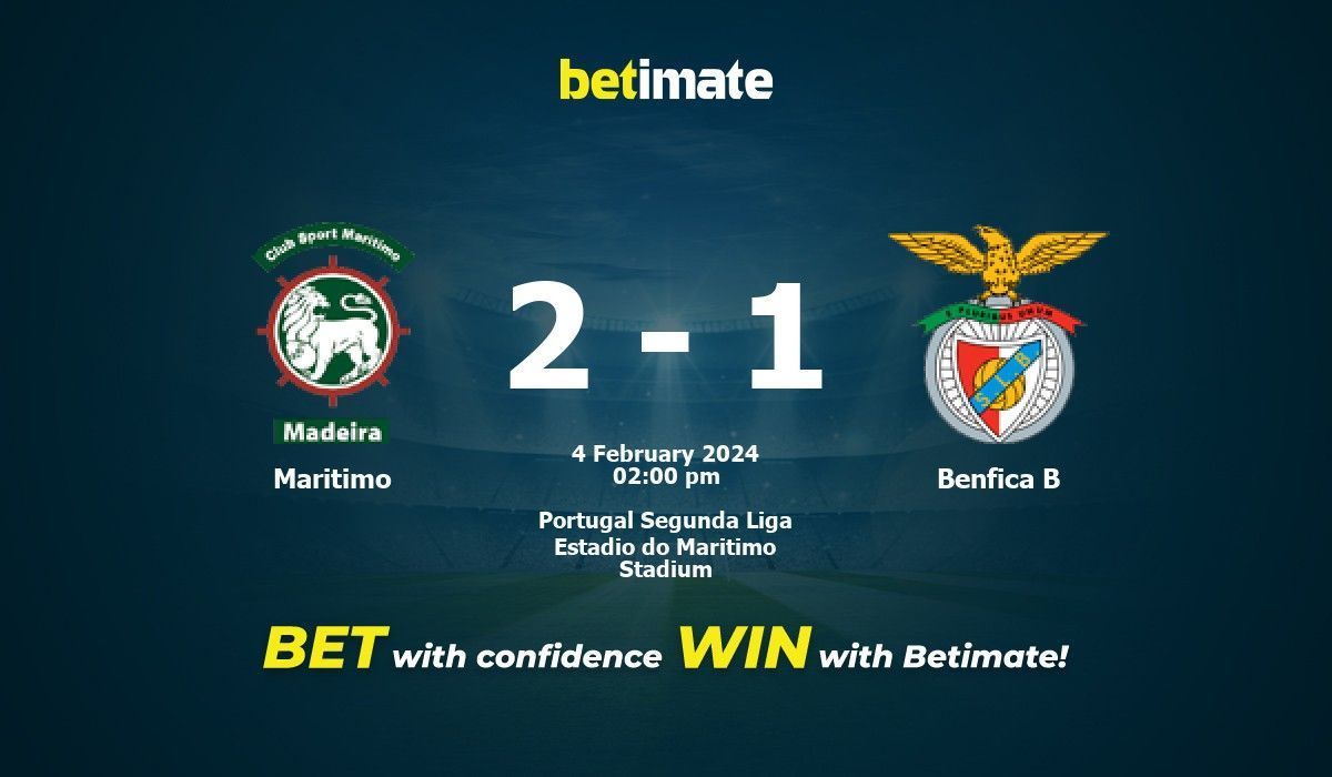 Benfica vs 2025 maritimo h2h results