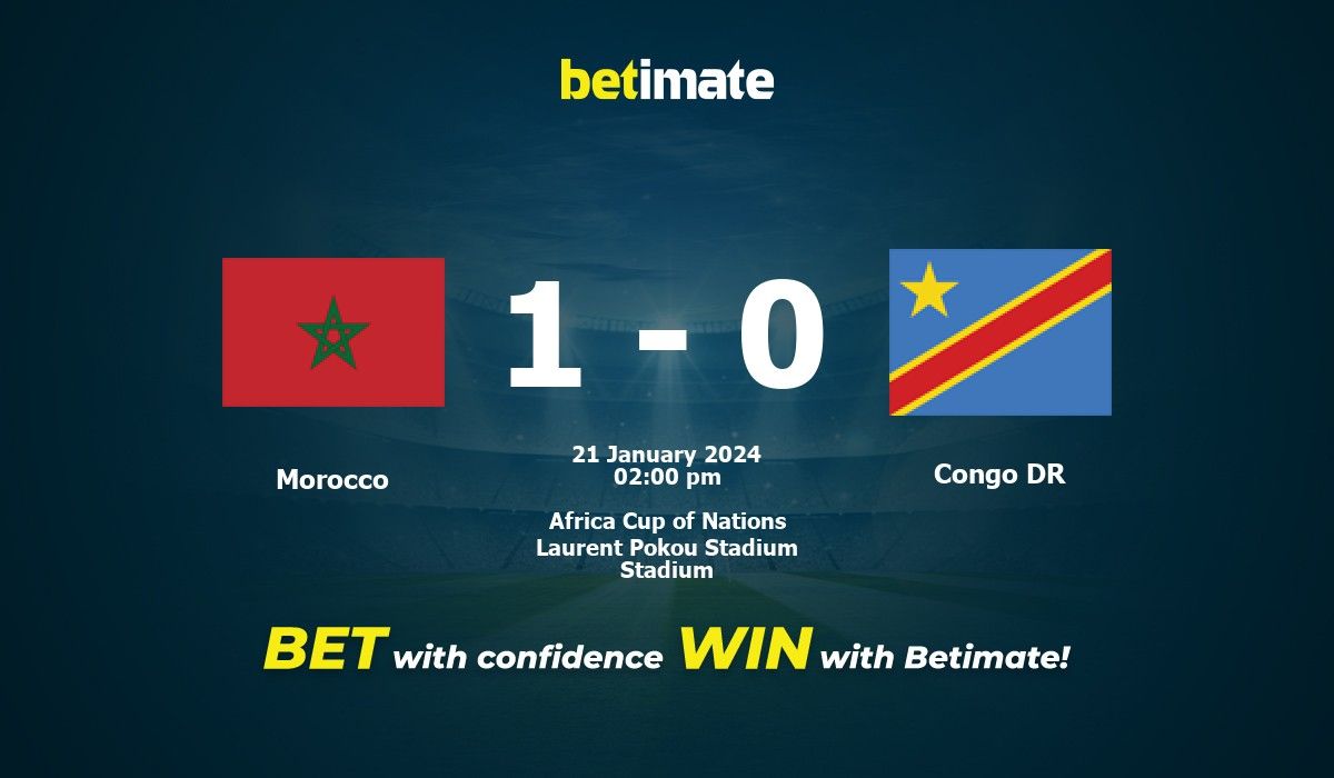 Morocco vs Congo DR Prediction, Odds & Betting Tips 01/21/2024