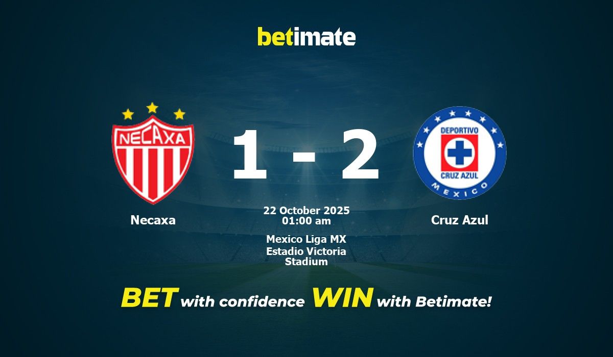 Necaxa vs Cruz Azul Prediction, Odds & Betting Tips 10/22/2025