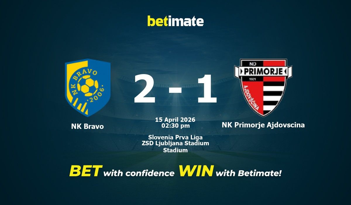 NK Bravo vs NK Primorje Ajdovscina Prediction, Odds & Betting Tips 04 ...