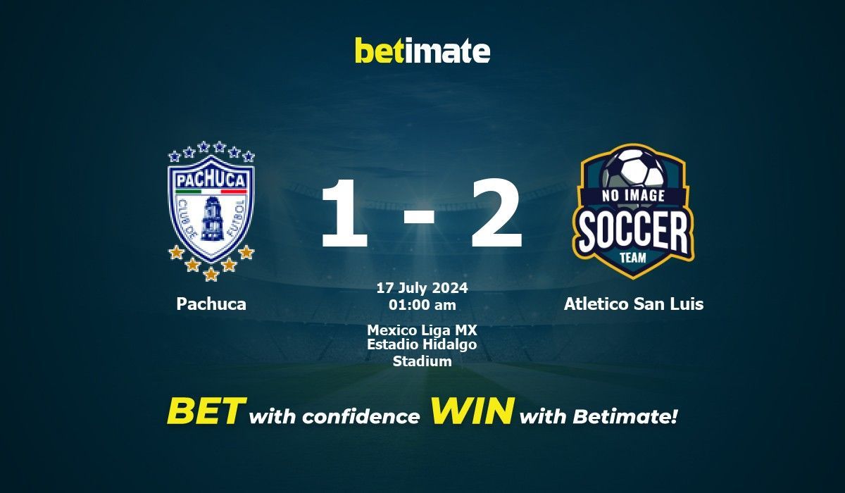 Pachuca vs Atletico San Luis Prediction, Odds & Betting Tips 07/17/2024