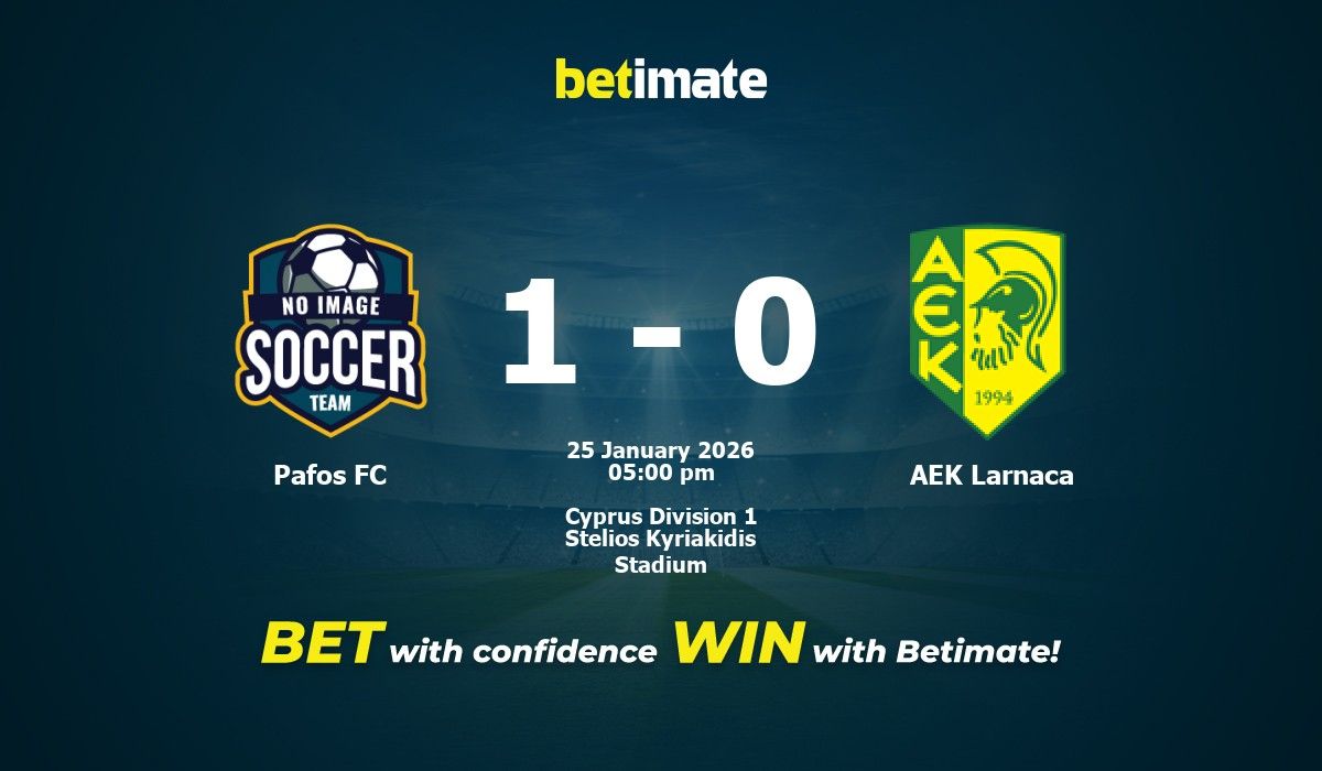 Pafos FC vs AEK Larnaca Prediction, Odds & Betting Tips 01/25/2026