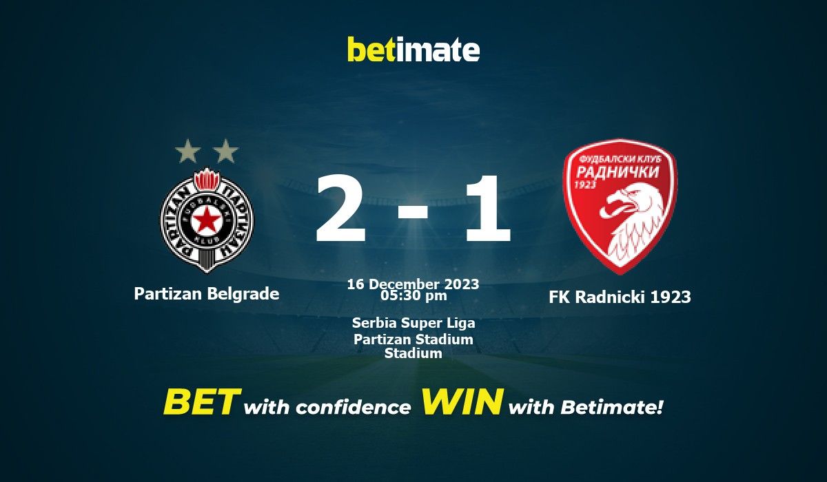 SuperLiga News: Radnički 1923 vs Red Star Belgrade Confirmed Line-ups