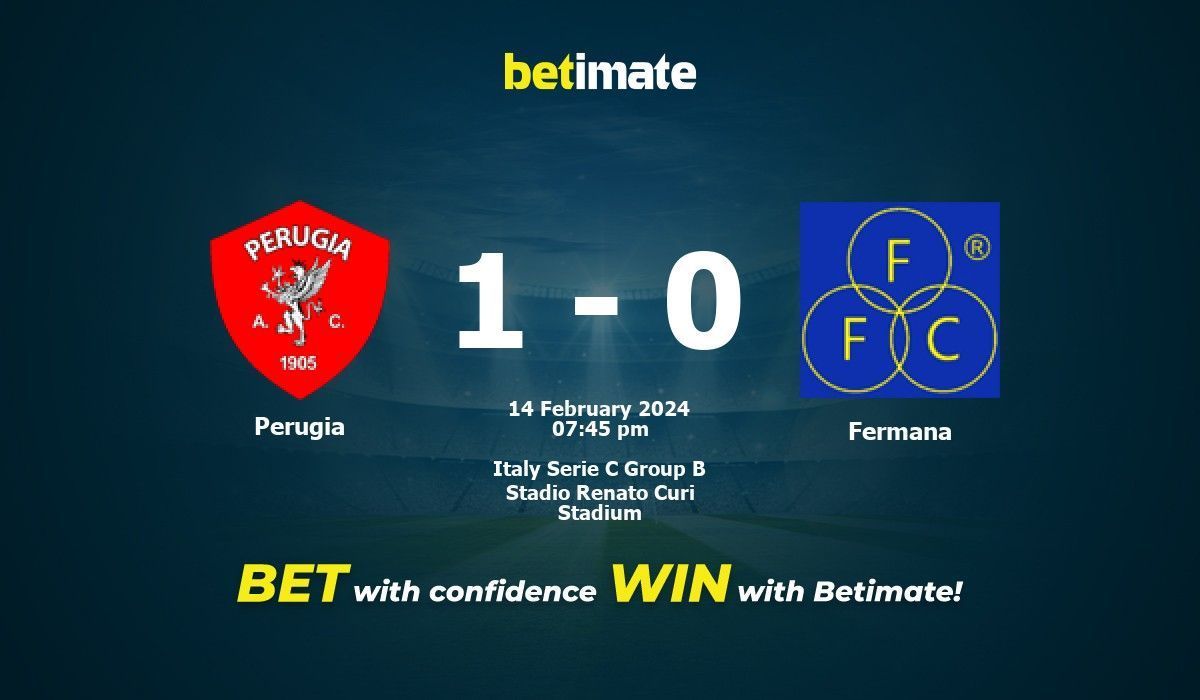 Perugia vs Fermana Prediction Odds Betting Tips 02 14 2024