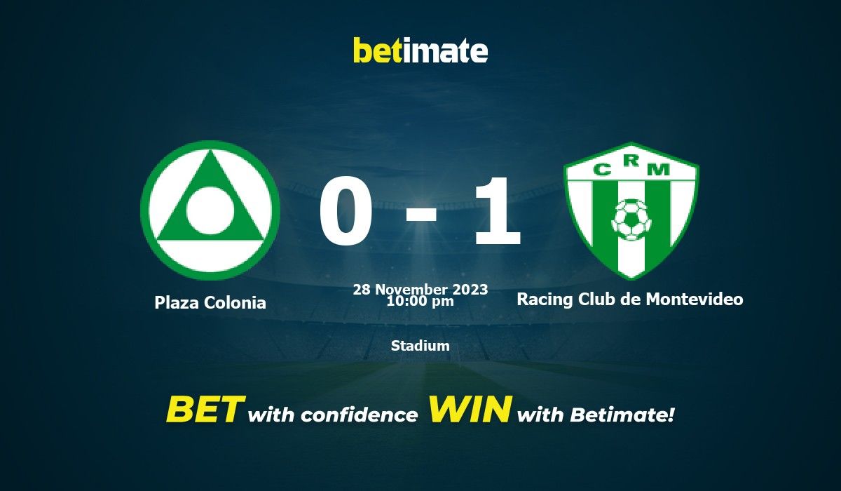 Plaza Colonia vs Racing Club de Montevideo Prediction, Odds & Betting Tips  11/28/2023