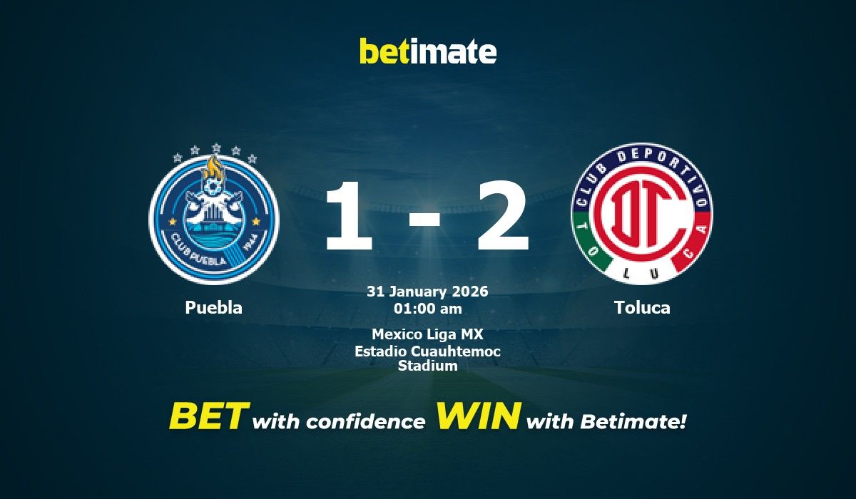 Puebla vs Toluca Prediction, Odds &amp; Betting Tips 01/31/2026
