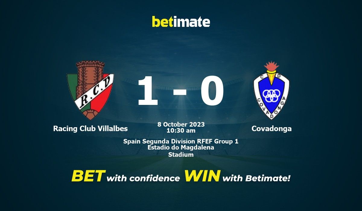 CD Covadonga vs Racing Club Villalbes live score, H2H and lineups