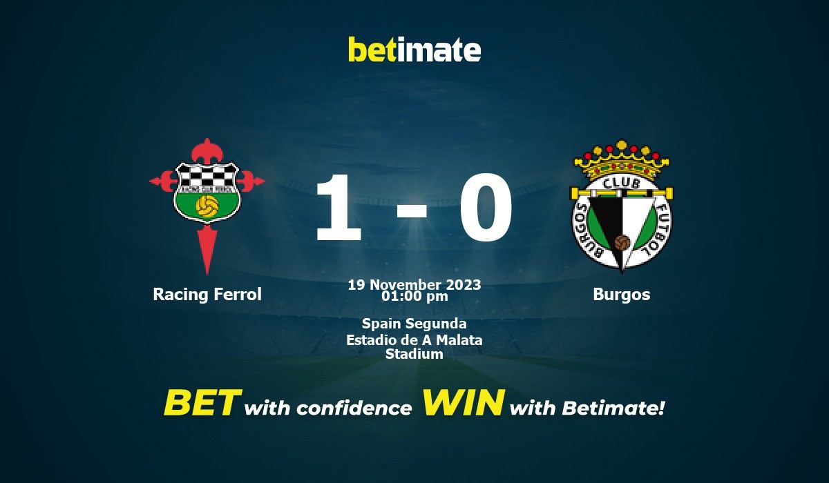 Racing de Ferrol vs Burgos» Predictions, Odds, Live Score & Stats
