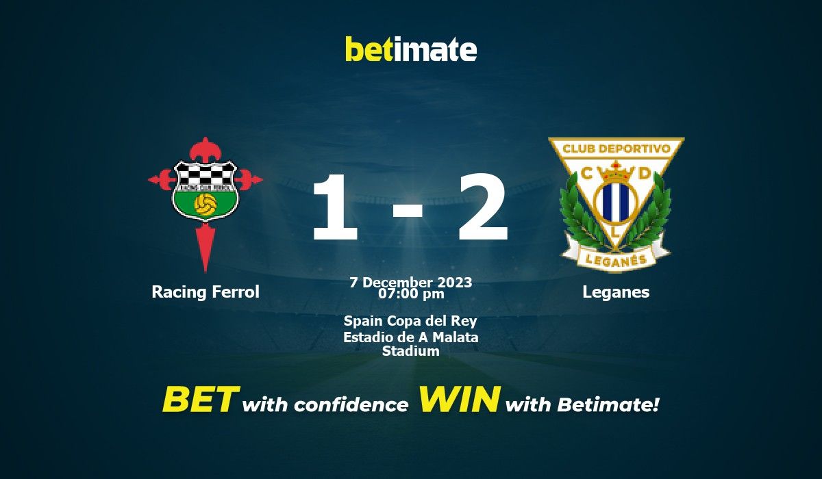 🇪🇸 Racing de Ferrol vs Leganes ⏰ 20:00 #CopaDelRey The club has 1 win, 0  loss, and 0 draws, from which Racing de Ferrol has 0 home…